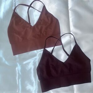 NWOT Swankaposh 2PACK Stretchy Crisscross Back Bralettes